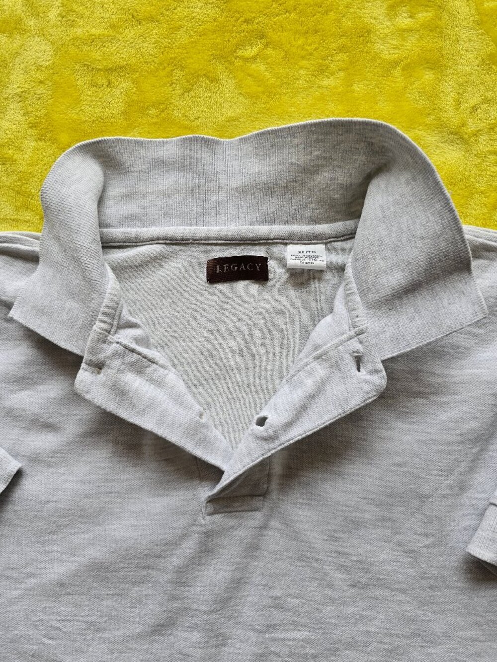 LEGACY Polo light grey cotton shirt XL